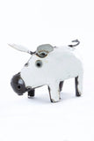 White Piggy of Upcycled Metal
