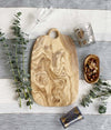 Cutting Board of Olivewood w/ Hole - 15” x 9.5”