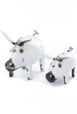 White Piggy of Upcycled Metal