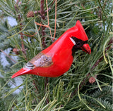 O4O Painted Wood Bird Ornament