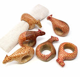 Napkin Rings of Mahogany - Set of 4
