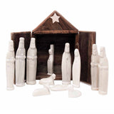 Nativity of Kisii w/ Banana Leaf Stable - 13 pieces