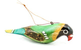 O4O Painted Wood Bird Ornament