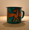 Weya Hand-Painted Tin Mug