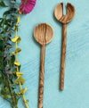Salad Servers of Olivewood