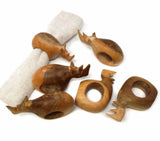 Napkin Rings of Mahogany - Set of 4