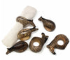 Napkin Rings of Mahogany - Set of 4