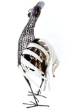 Strutting Rooster of Meshed Metal - XL
