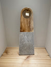 Trapeze Cutting Board of Olivewood & Marble