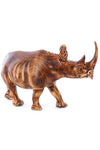 Rhino Carving of Burnt Jacaranda