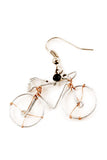 Bicycle Earrings w Copper Wire