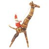 Santa on Giraffe of Banana Fiber