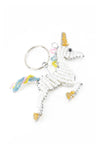 Unicorn Beaded Keyring