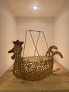 Hen Basket of Glass Beads by Archie Mutsiko