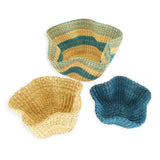 Kazi Dreamscape Wavy Baskets - Set of 8”, 6”, & 4”