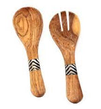 Salad Servers of Olivewood