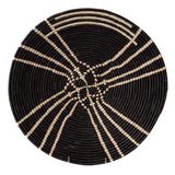 Kazi Sanaa Black Raffia Woven Wall Plate 20”