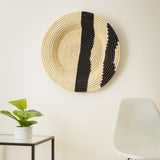 Kazi Black Double-Striped Wall Plate-24”