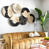 Kazi Sanaa Black Raffia Woven Wall Plate 20”