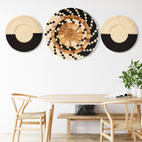 Kazi Geo Black/Natural Wall Plate-22”