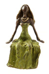 "Seated Beauty w/ Veil" Lost Wax Bronze Sculpture