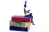 "Literary Lady in Blue" Lost Wax Bronze Sculpture
