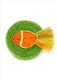 Lidded-Sisal Animal Basket
