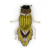 Kioni Snowtail Beetle Beaded Brooch