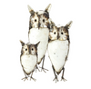 White Horned Owl of Recycled Metal