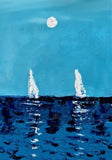 “Boats in Blue” Giclèe by Joss Rossiter