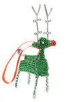 Holiday Reindeer Ornament of Beaded Wire