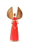 Angel Heart of Sisal & Banana Leaf-Red