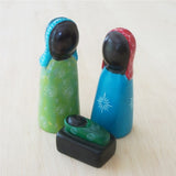 Jesus, Mary & Joseph Nativity of Kisii 3-piece Colorful