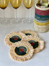 Kazi Fringed Coasters - sets of 4