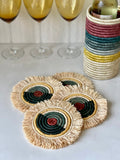 Kazi Fringed Coasters - sets of 4