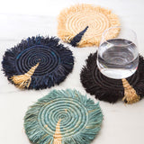 Kazi Fringed Coasters - sets of 4