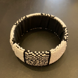 Kioni-C Open-Cuff, Broad Bangle: B&W