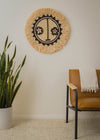 Kazi Sun Mask Fringed Wall Art Disc - 22”