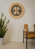 Kazi Sun Mask Fringed Wall Art Disc - 22”