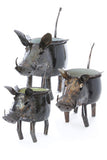 Warthog Planter of Recycled Metal