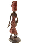 "Water Bearer In Red" Lost Wax Bronze Sculpture