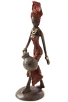 "Water Bearer In Red" Lost Wax Bronze Sculpture